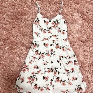 Garage White and Pink Floral Dress